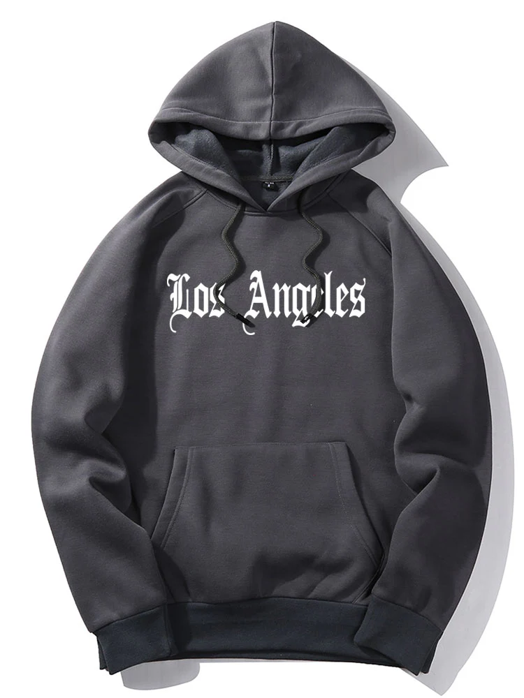 Los Angeles Print Känguru-Taschen Hoodie - Image 4