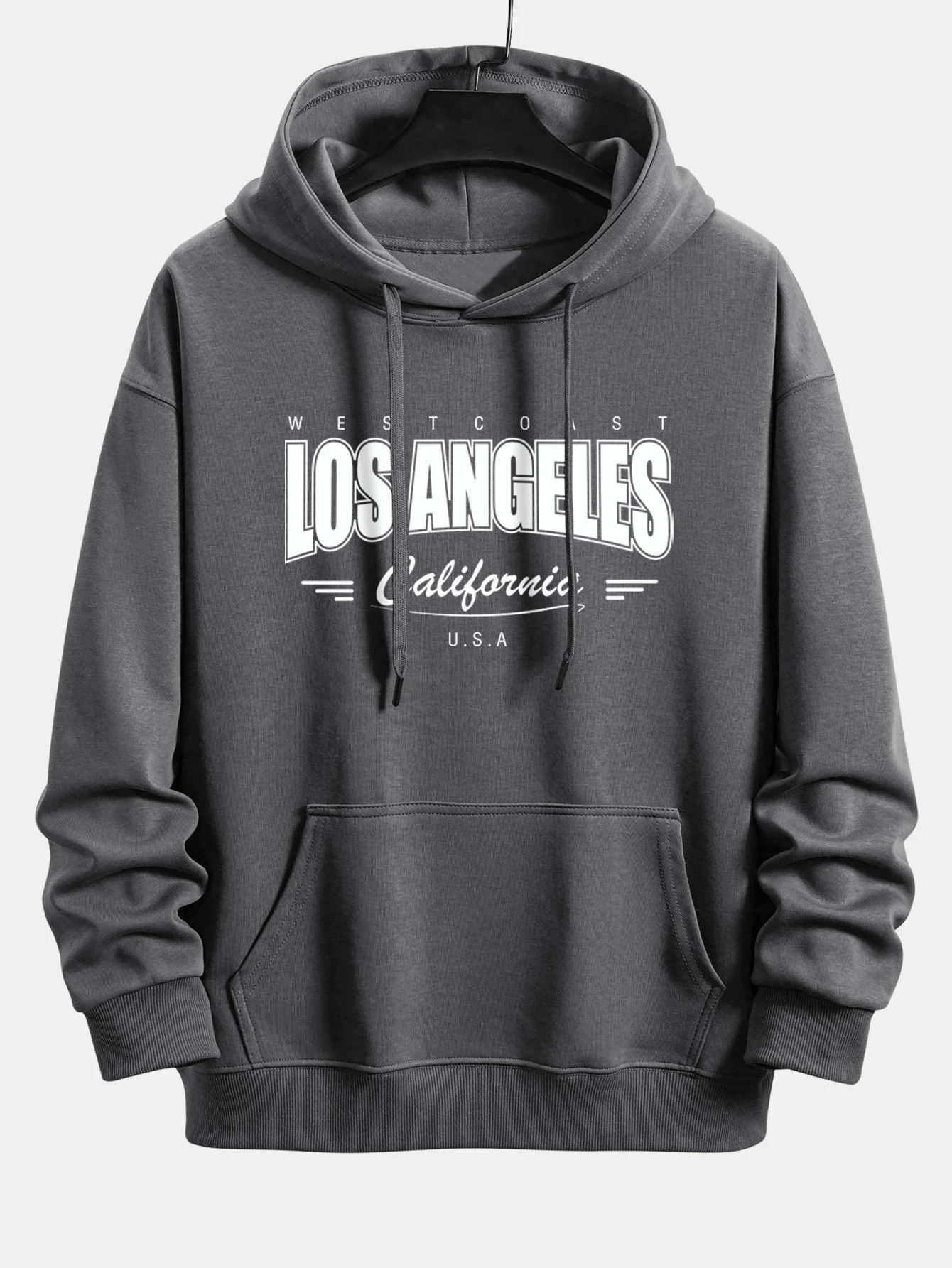 Los Angeles Print Relax Fit Hoodie - Image 3