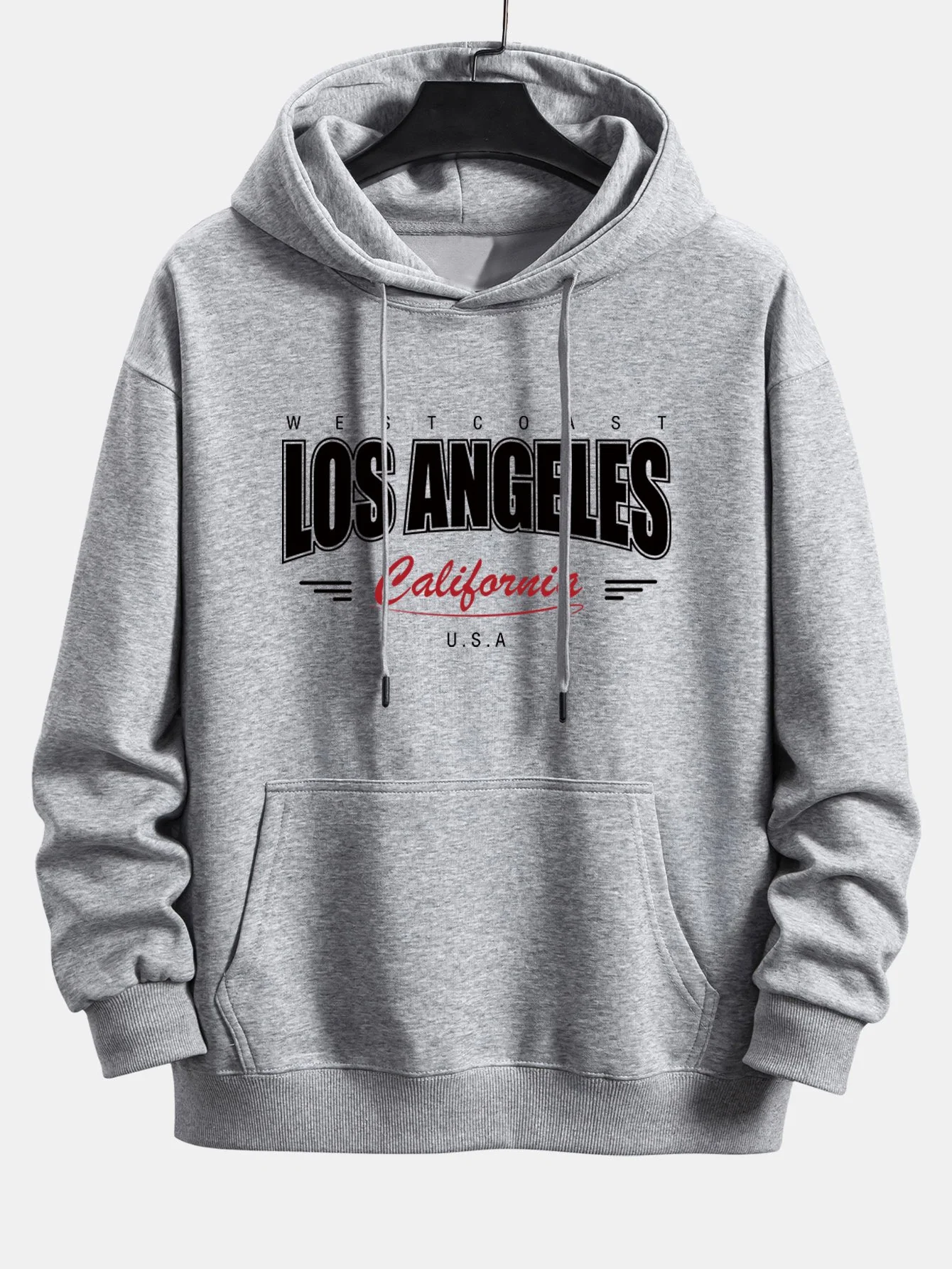 Los Angeles Print Relax Fit Hoodie - Image 6
