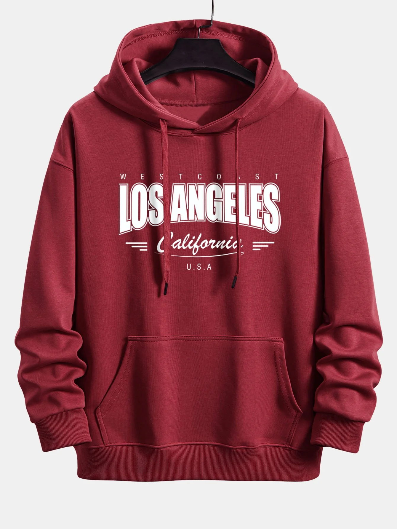 Los Angeles Print Relax Fit Hoodie - Image 7