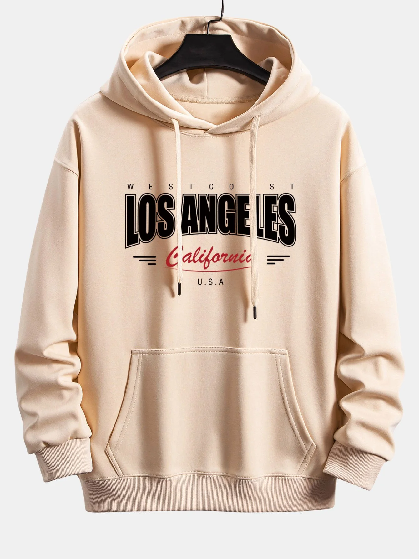 Los Angeles Print Relax Fit Hoodie - Image 8