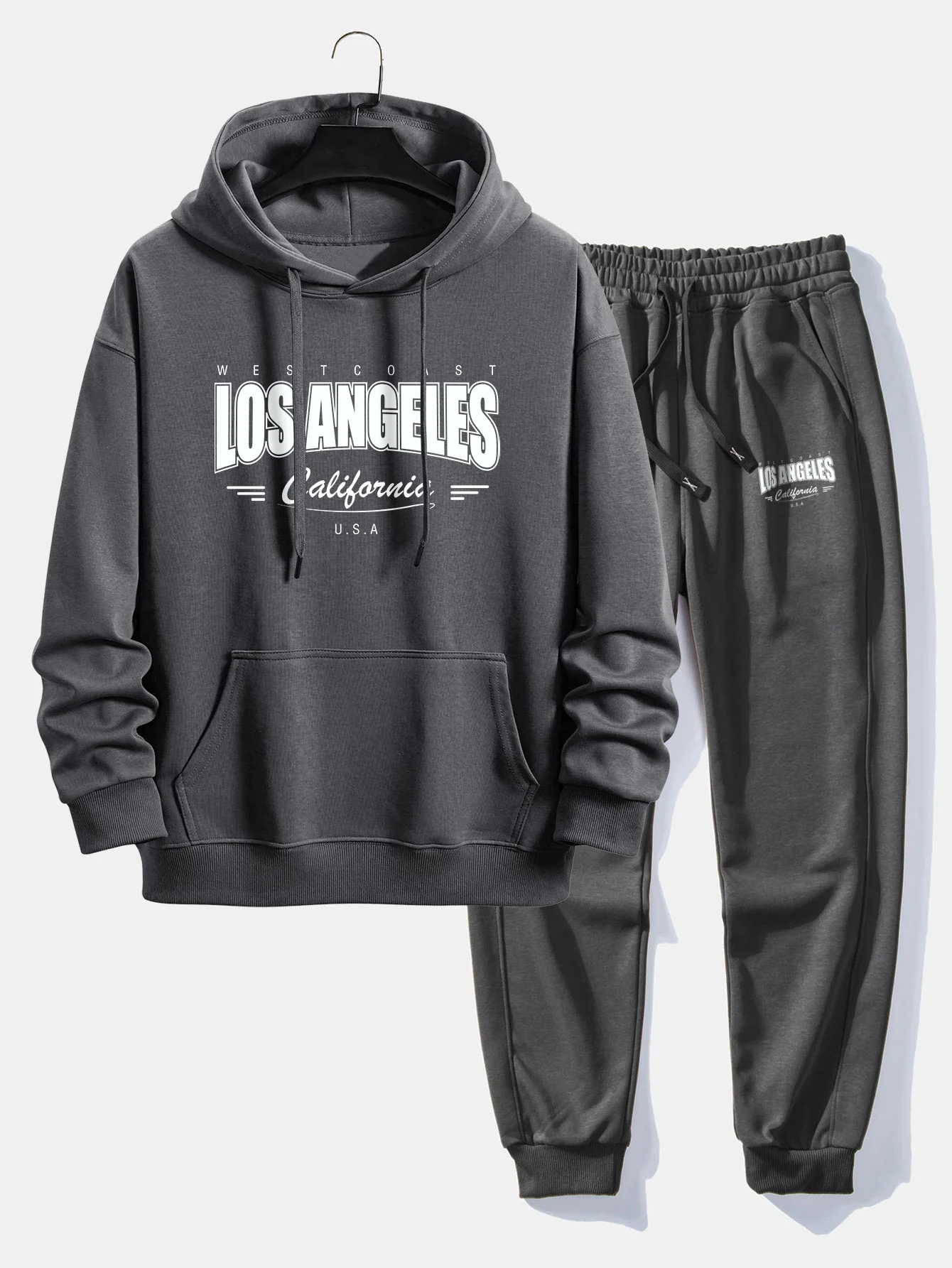 Los Angeles Print Relax Fit Hoodie & Jogginghose - Image 3