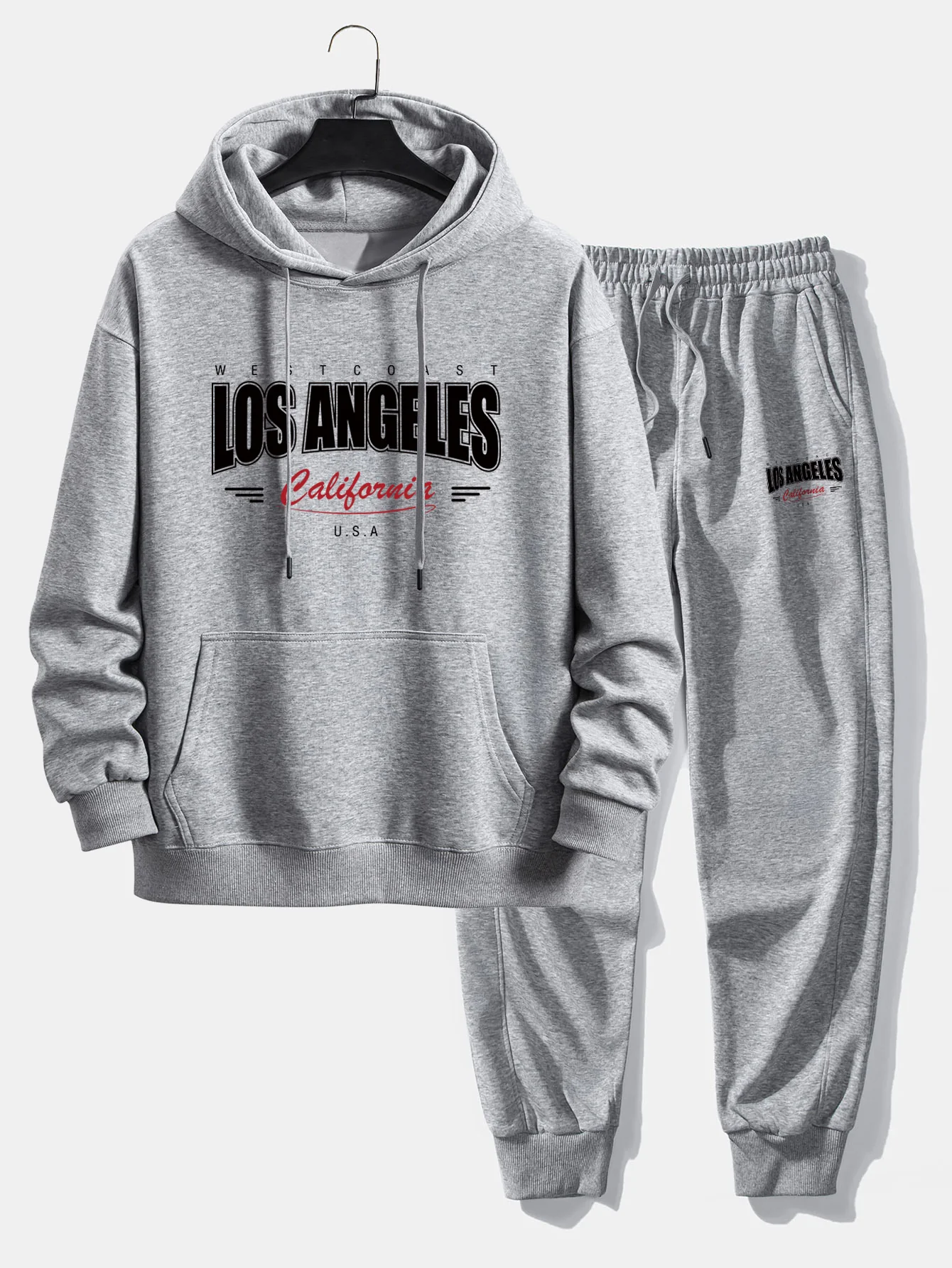 Los Angeles Print Relax Fit Hoodie & Jogginghose - Image 5