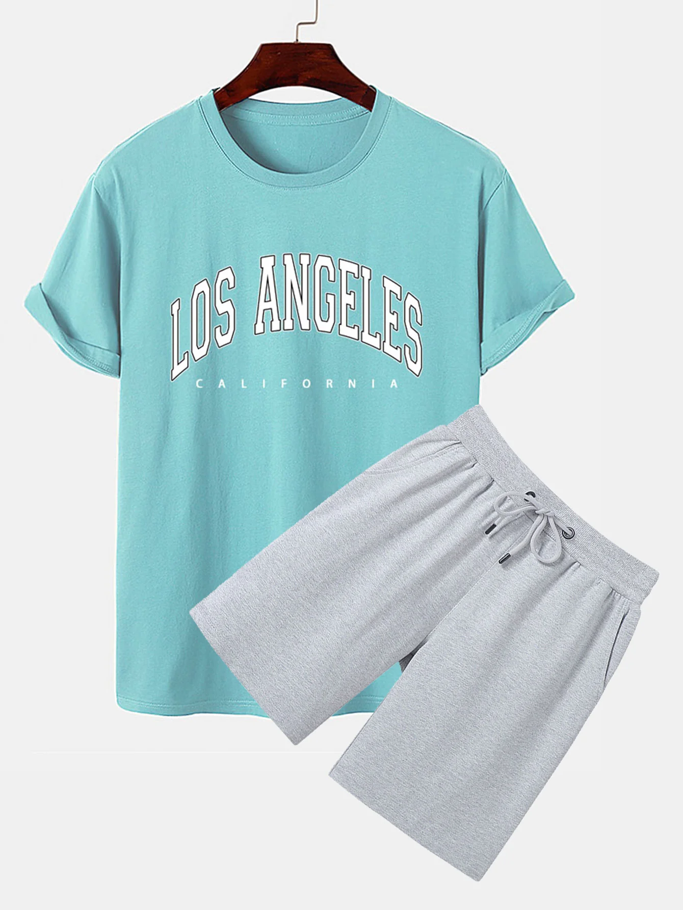 Los Angeles Druck T-Shirt & Mittellange Shorts - Image 2