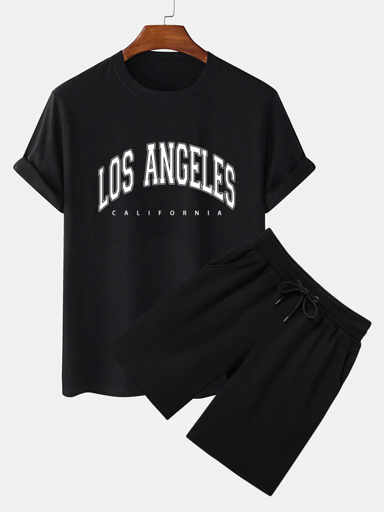 Los Angeles Druck T-Shirt & Mittellange Shorts - Image 3