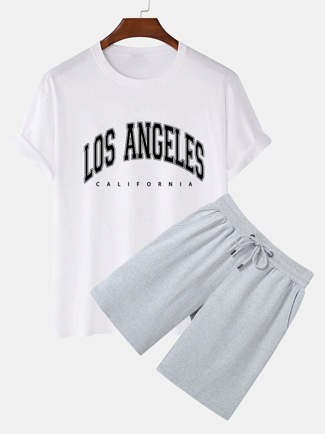 Los Angeles Druck T-Shirt & Mittellange Shorts - Image 4