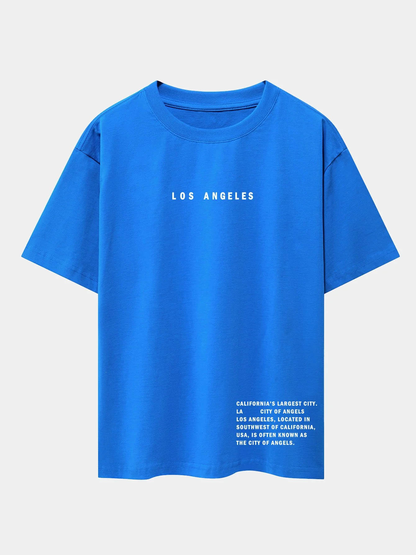 Los Angeles Slogan Druck Drop Shoulder Oversize T-Shirt - Image 11