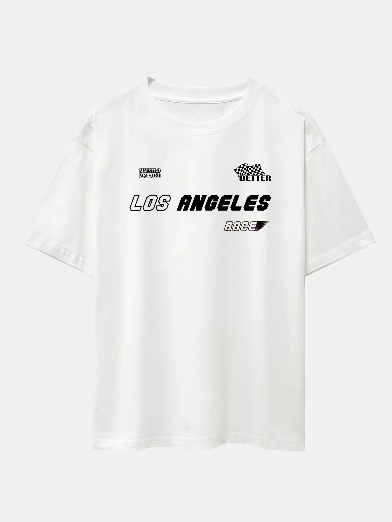Los Angeles Slogan Druck Drop Shoulder Oversize T-Shirt