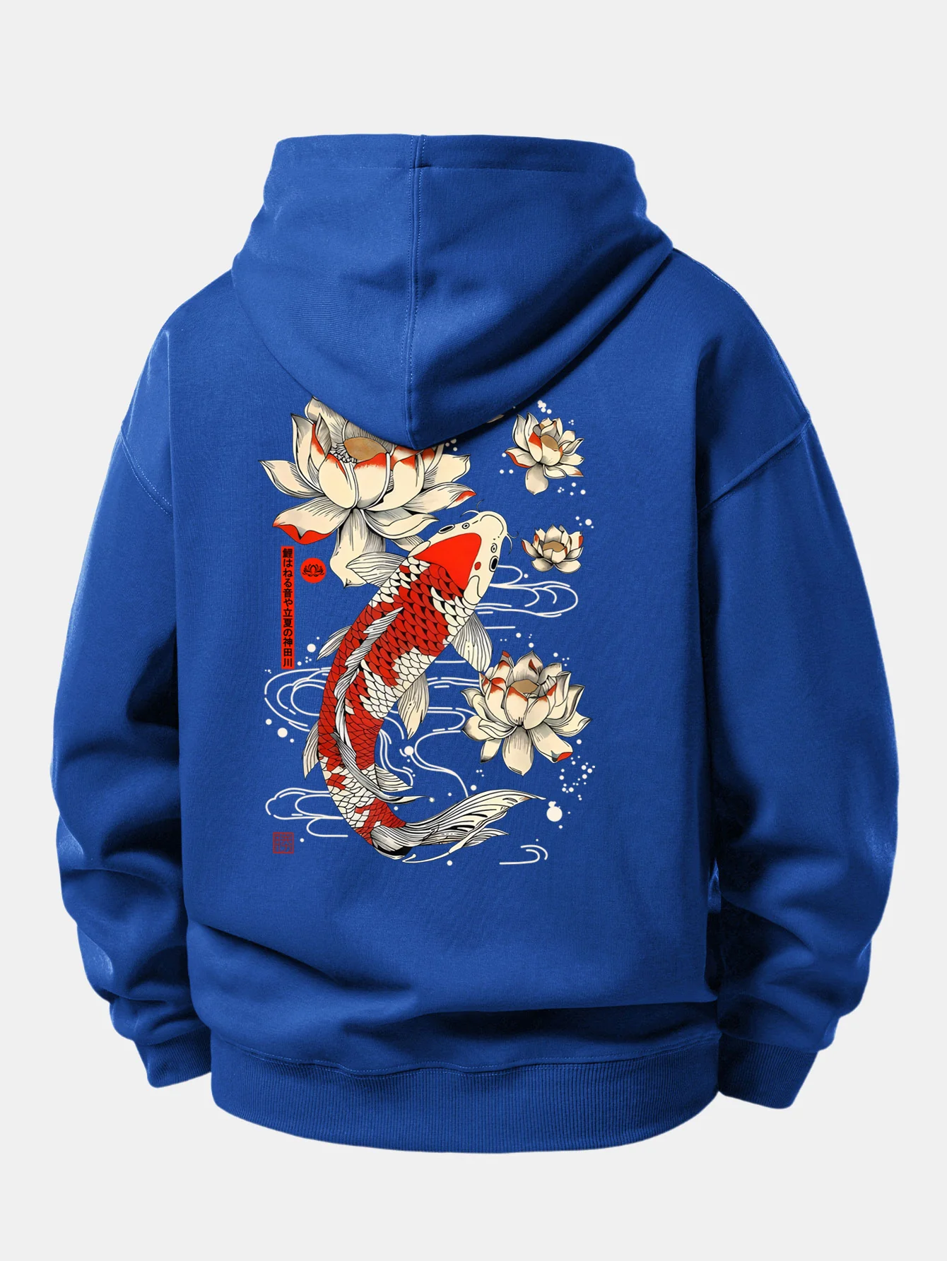Lotus Carp Print Relax Fit Hoodie - Image 19