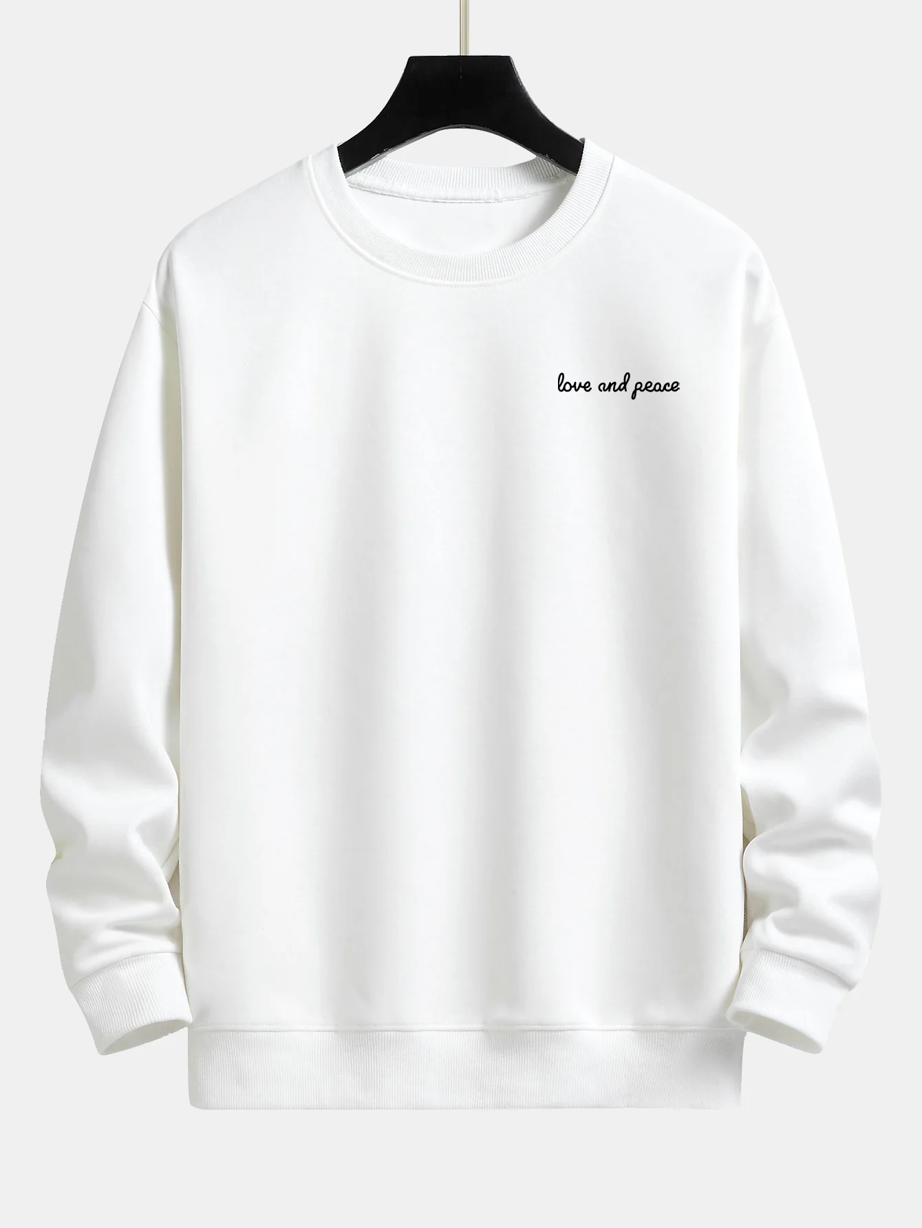 Love And Peace Print Locker sitzendes Sweatshirt - Image 3