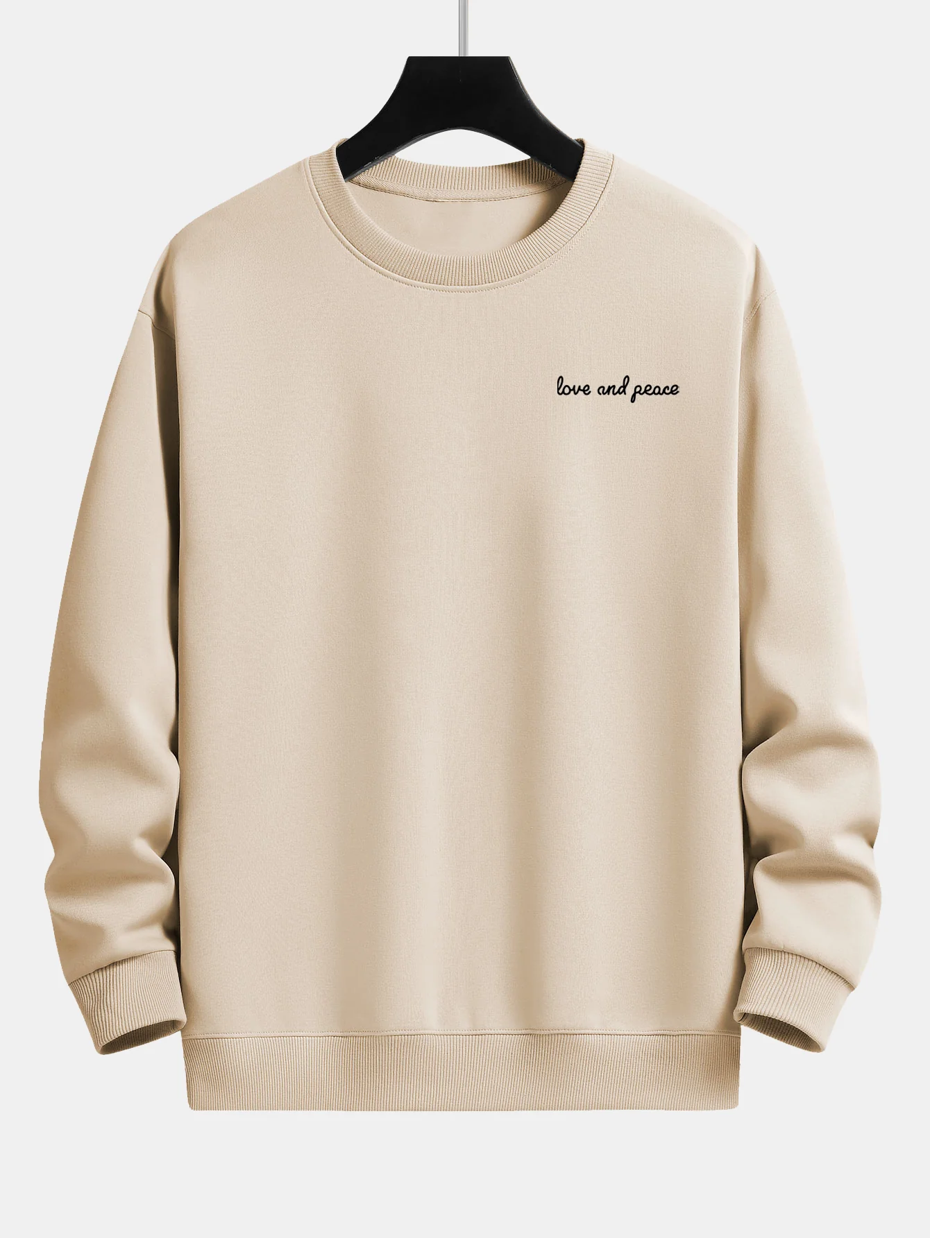 Love And Peace Print Locker sitzendes Sweatshirt - Image 4