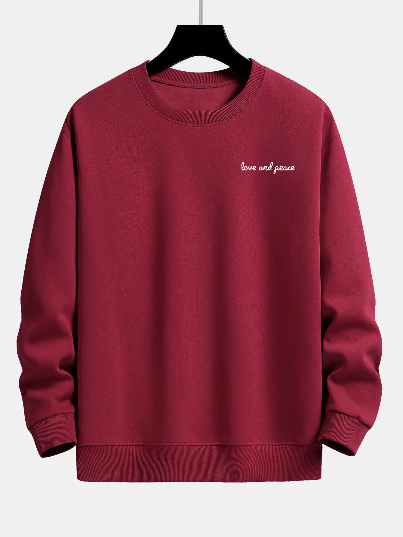 Love And Peace Print Locker sitzendes Sweatshirt - Image 7