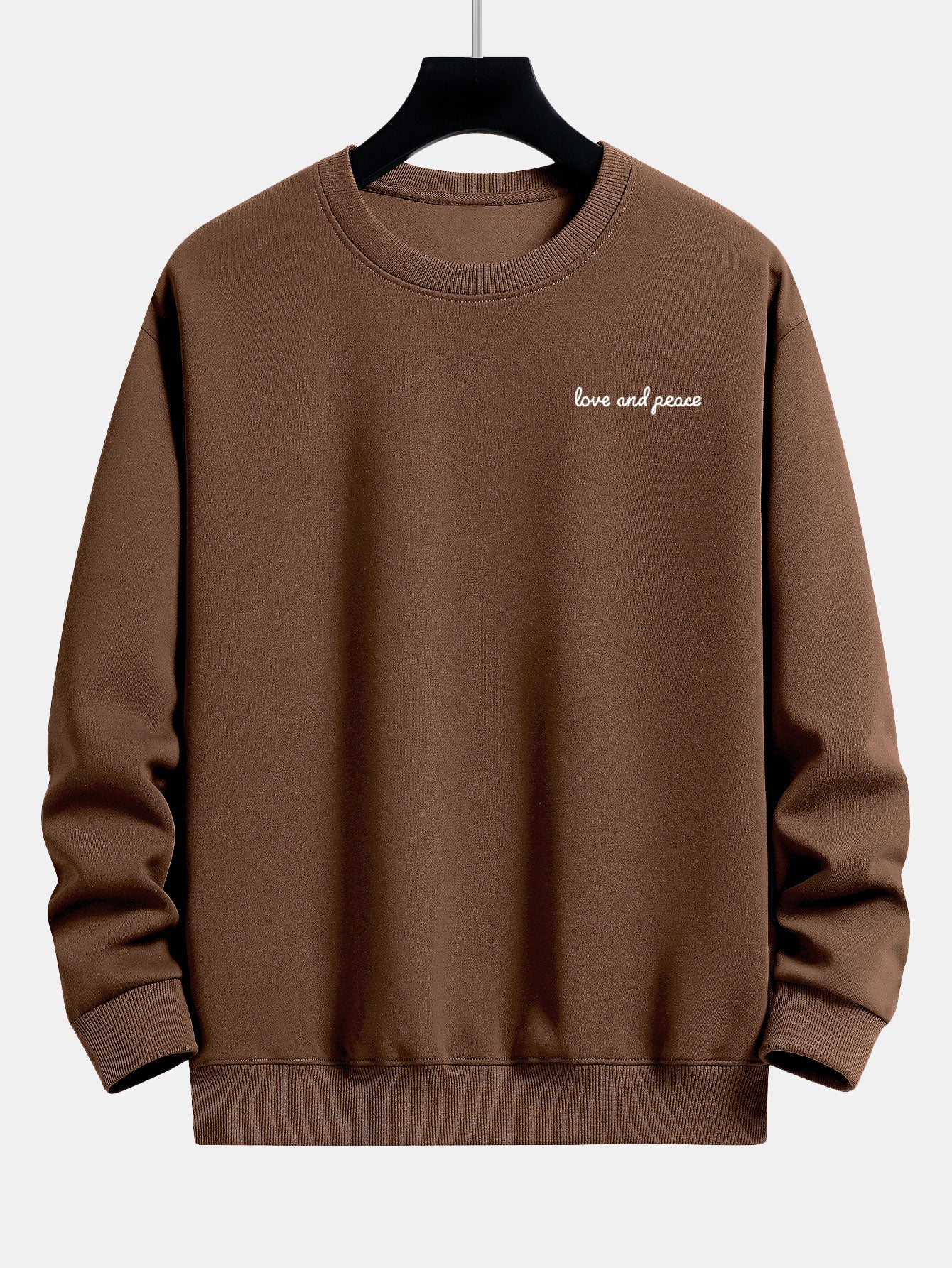 Love And Peace Print Locker sitzendes Sweatshirt - Image 8