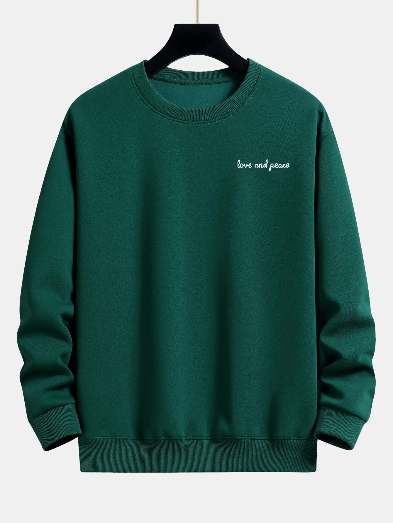 Love And Peace Print Locker sitzendes Sweatshirt - Image 9