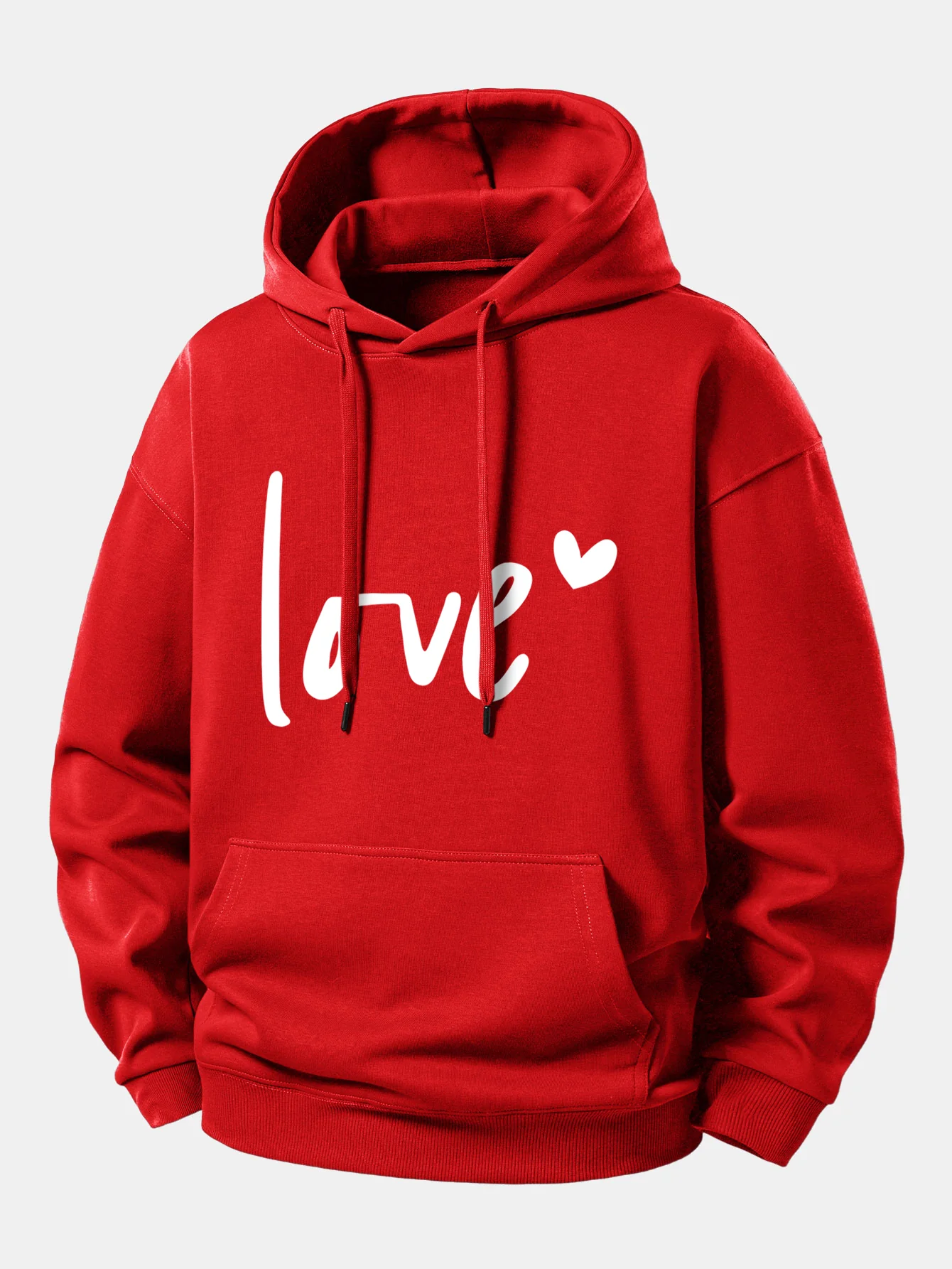 Love Print Relax Fit Hoodie