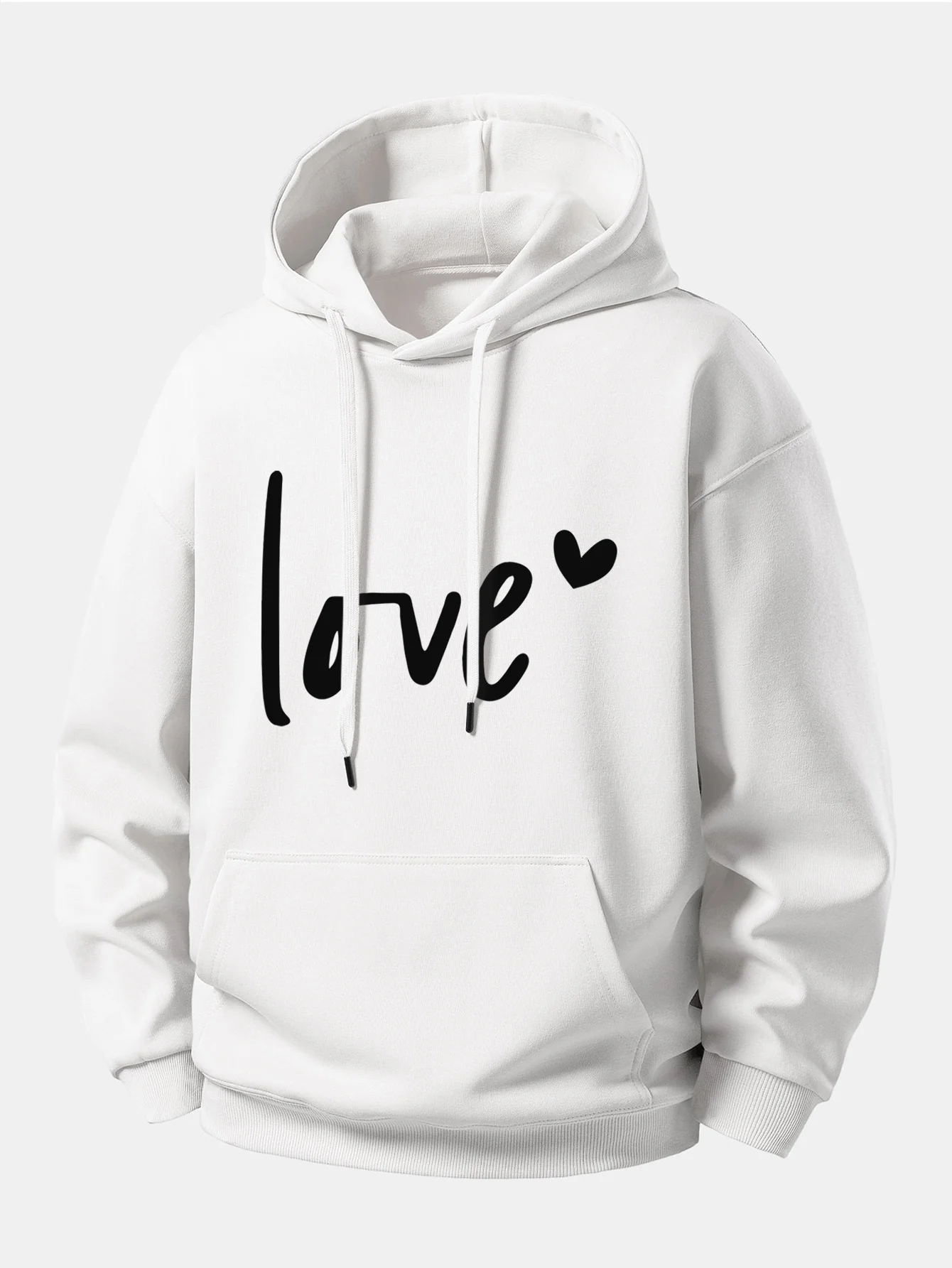Love Print Relax Fit Hoodie - Image 11