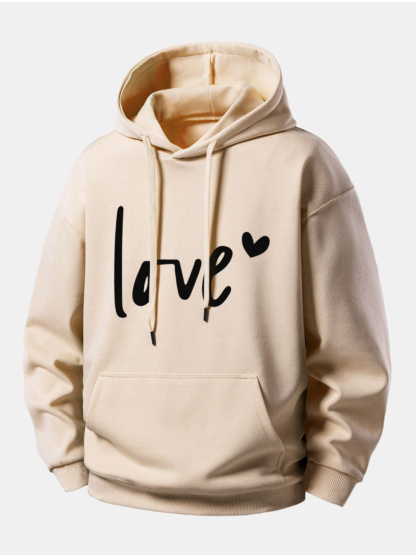 Love Print Relax Fit Hoodie - Image 2