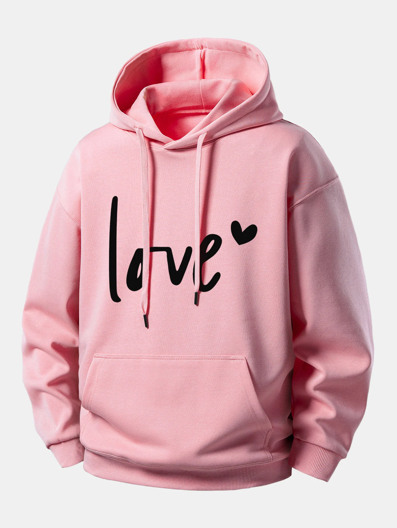 Love Print Relax Fit Hoodie - Image 3