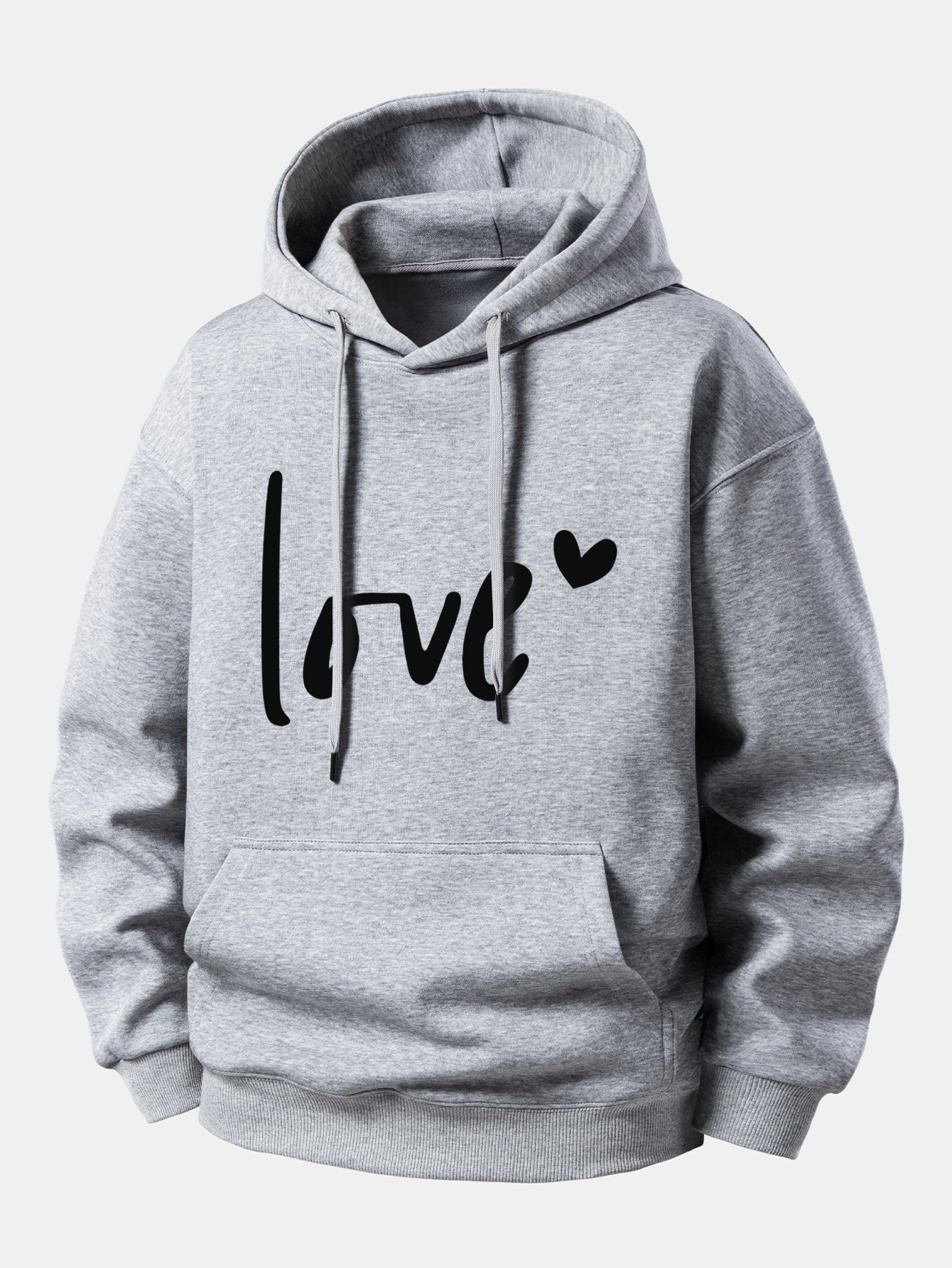 Love Print Relax Fit Hoodie - Image 4