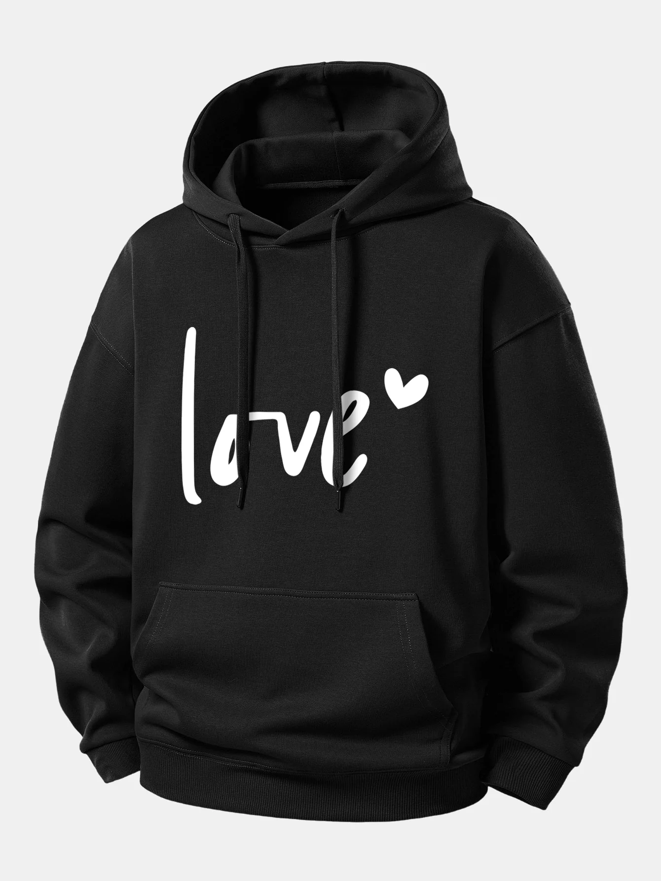 Love Print Relax Fit Hoodie - Image 5