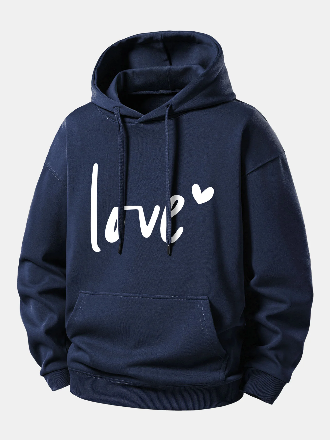Love Print Relax Fit Hoodie - Image 9
