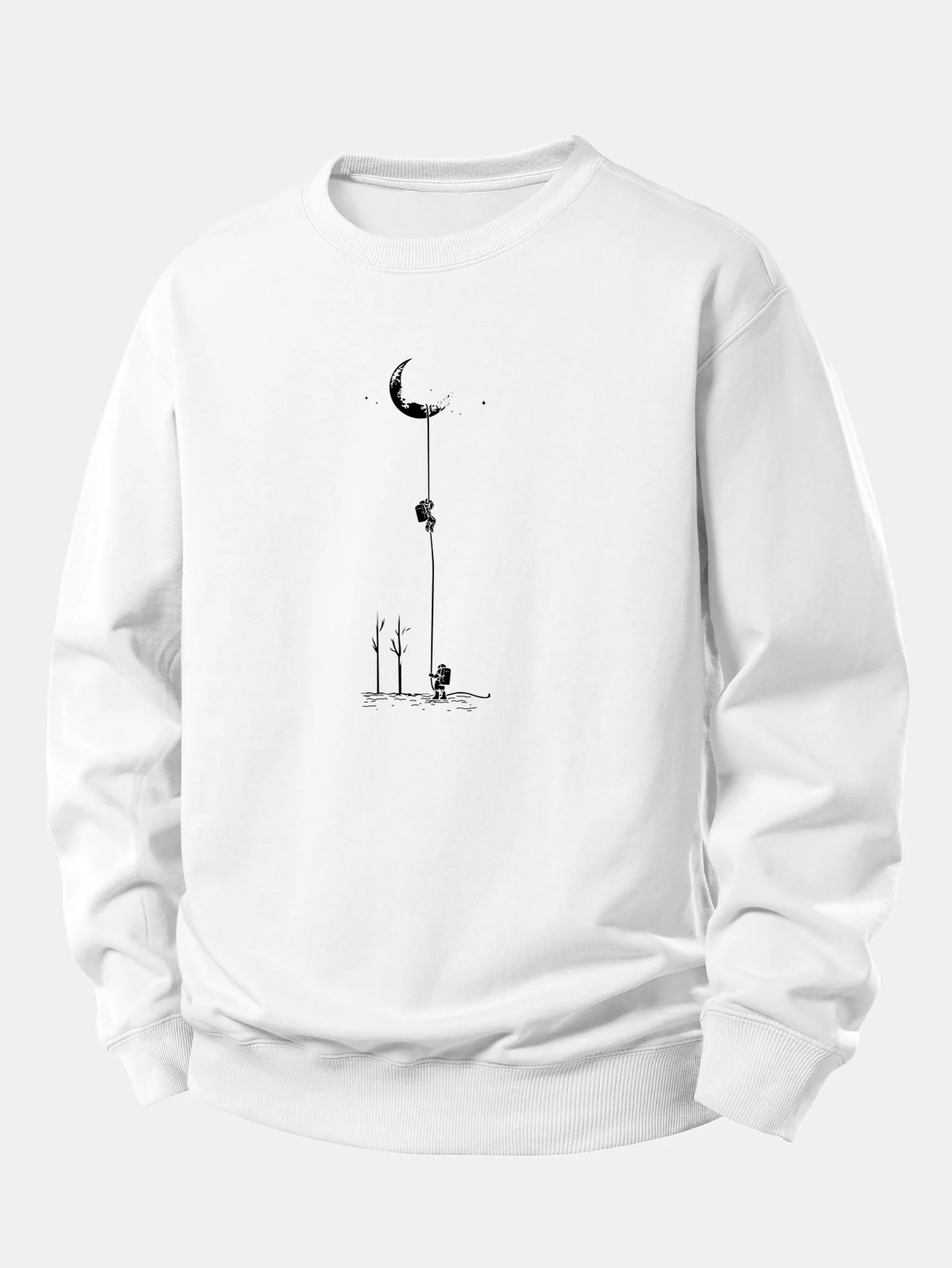 Lunar Astronaut Print Relax Fit Sweatshirt - Image 3
