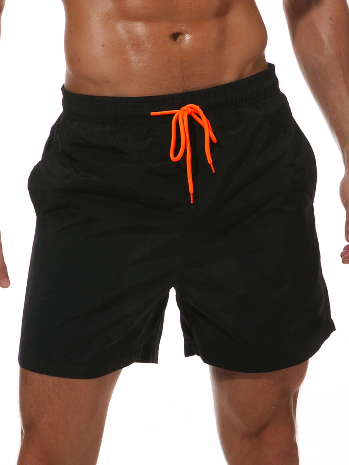 Man Mid Length Drawstring Swim Shorts - Image 6