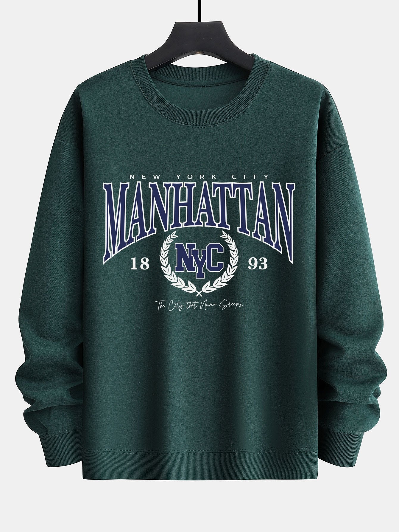 Manhattan Varsity Print Relaxed Fit Sweatshirt