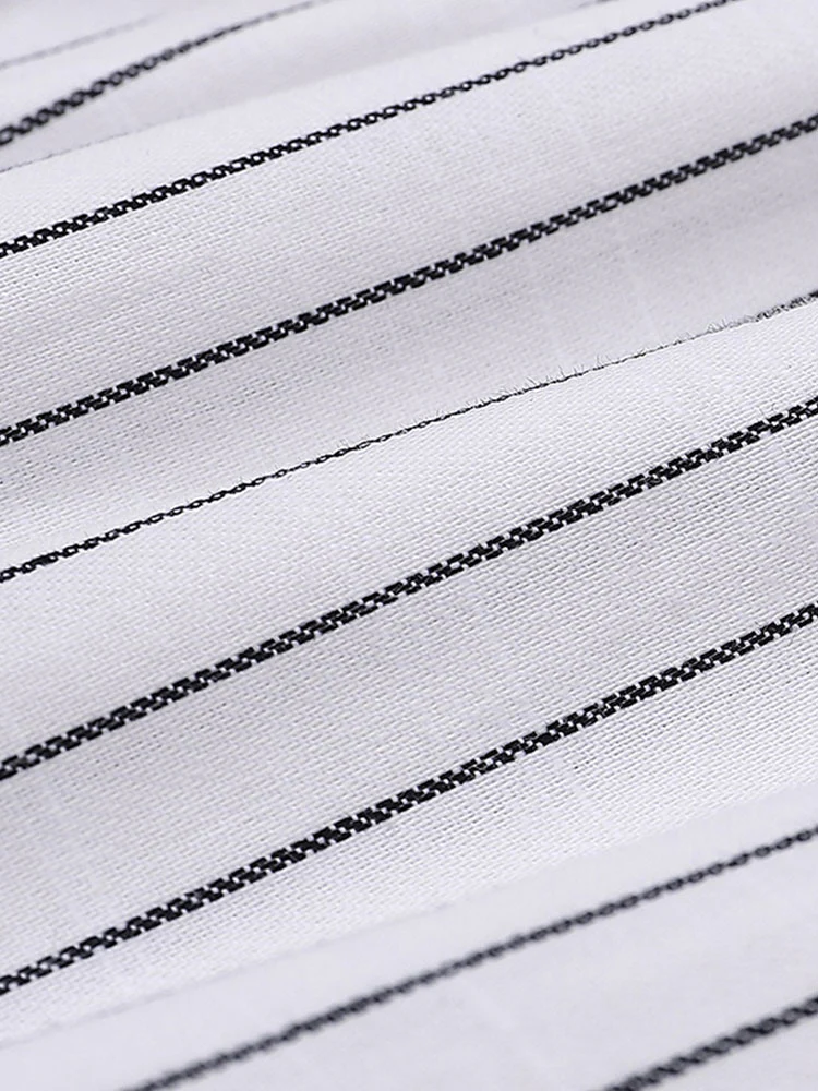Herren Baumwoll gestreifte Button-Up Hemd - Image 14