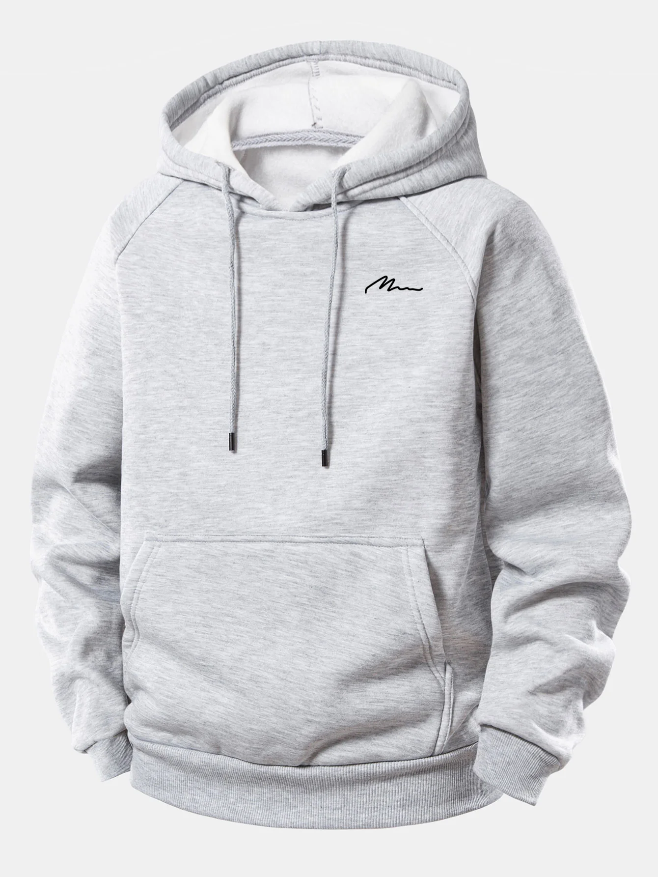 Herren Kapuzenpullover mit Kordelzug und Aufdruck - Image 3