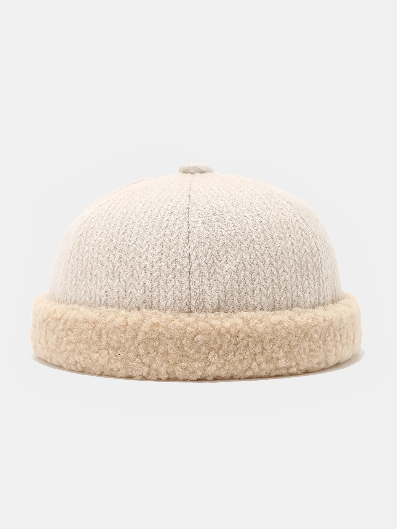 Herren Retro Herbst und Winter Verdickter Gesteppt Nahtloser Hut - Image 3