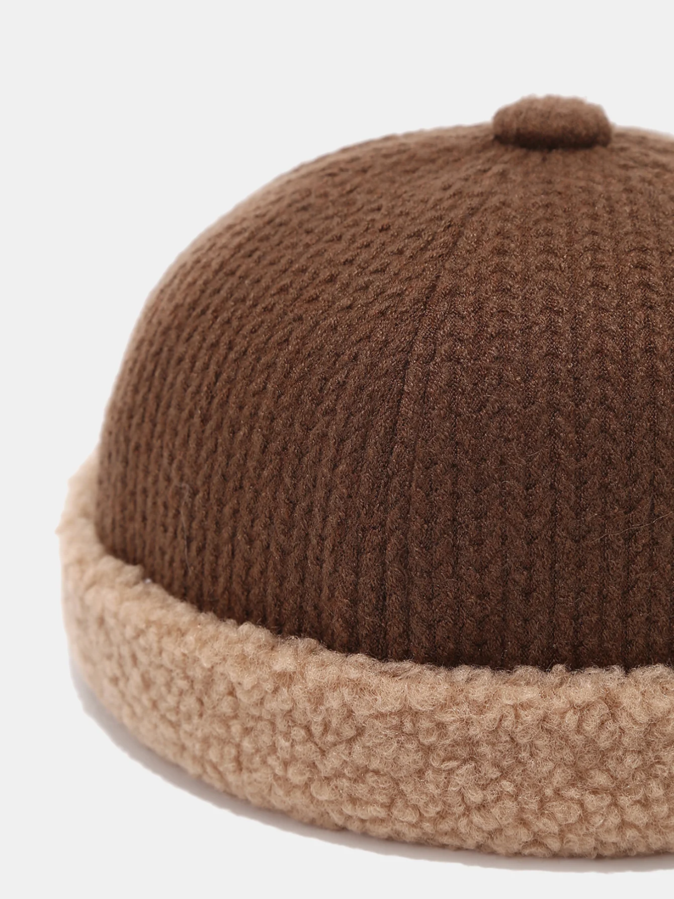 Herren Retro Herbst und Winter Verdickter Gesteppt Nahtloser Hut - Image 6