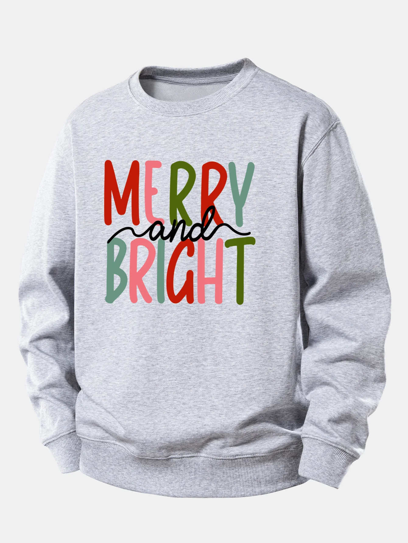 Merry And Bright Print Relax Fit Sweatshirt - Image 2