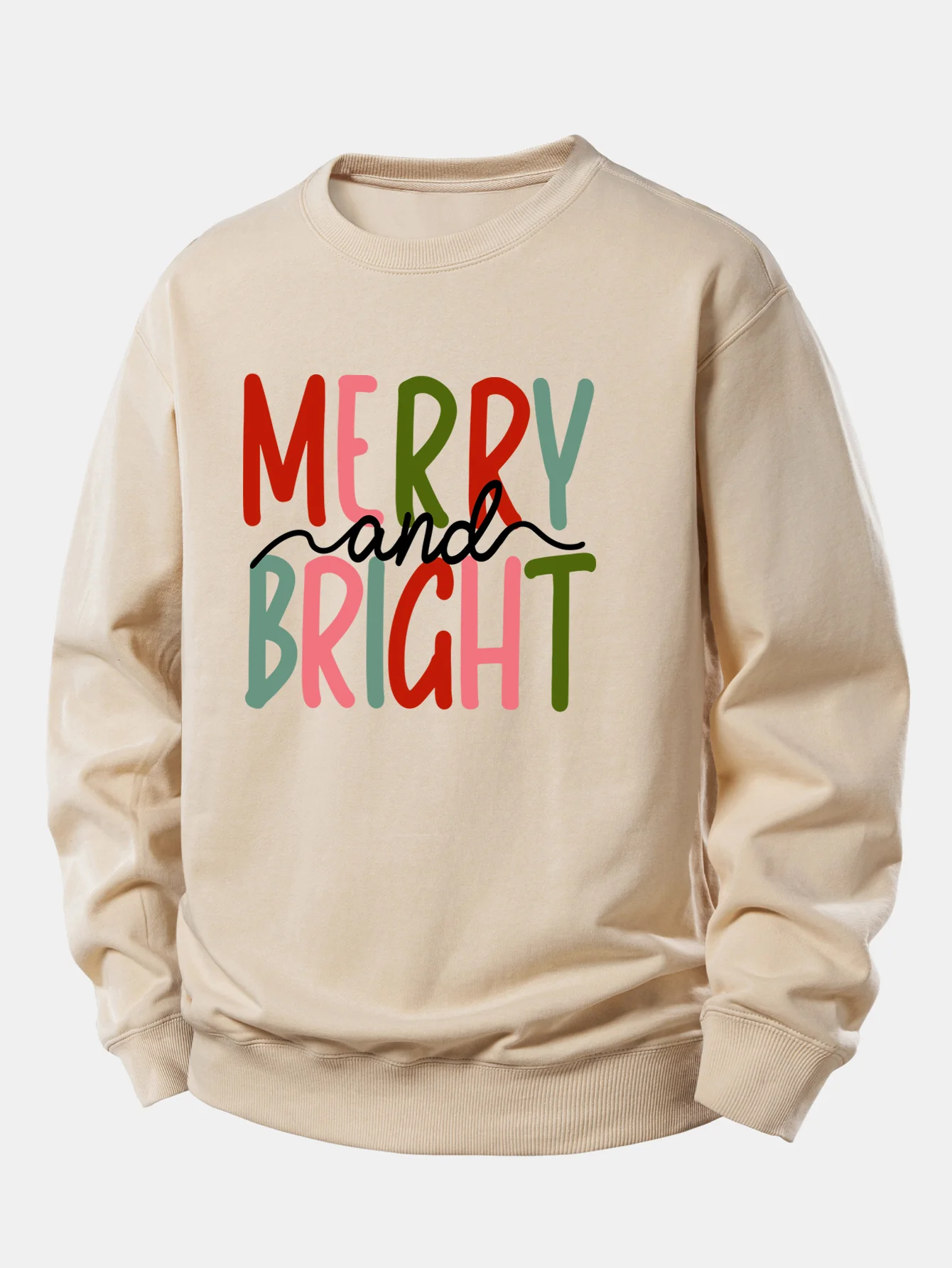 Merry And Bright Print Relax Fit Sweatshirt - Image 3
