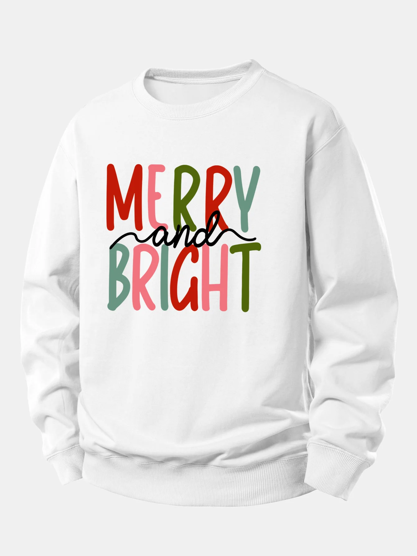 Merry And Bright Print Relax Fit Sweatshirt - Image 4