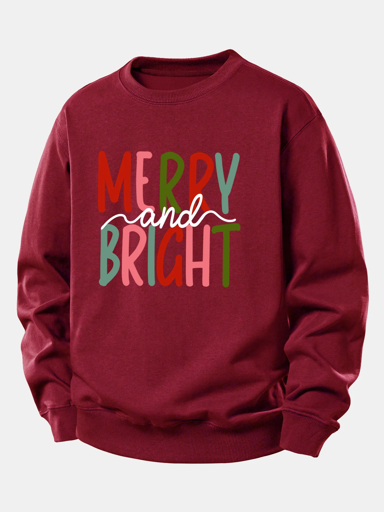 Merry And Bright Print Relax Fit Sweatshirt - Image 5