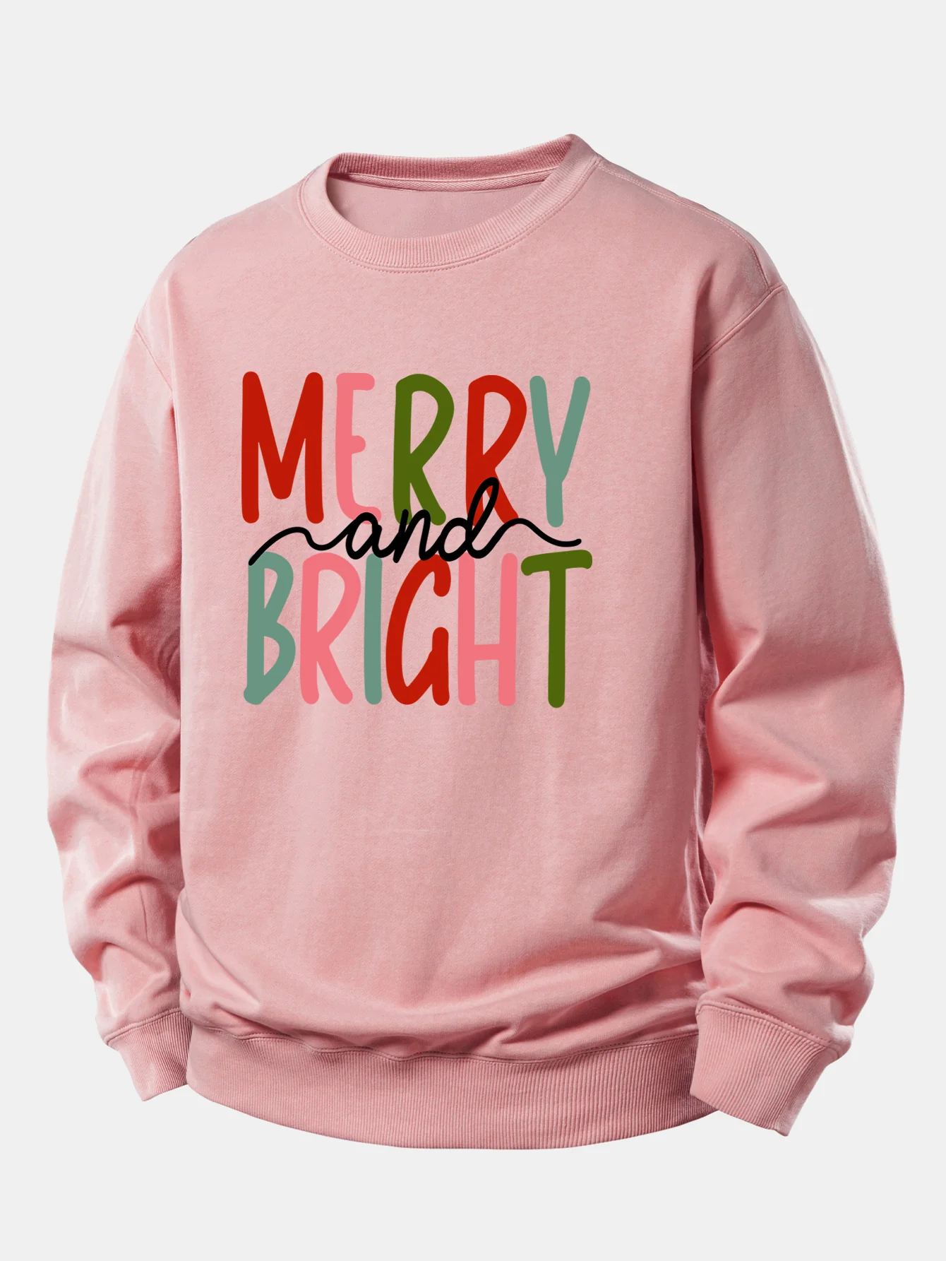 Merry And Bright Print Relax Fit Sweatshirt - Image 8