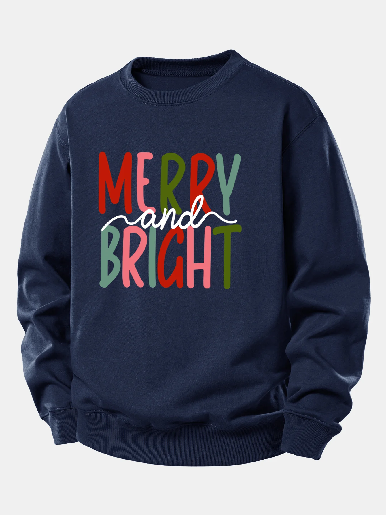 Merry And Bright Print Relax Fit Sweatshirt - Image 9
