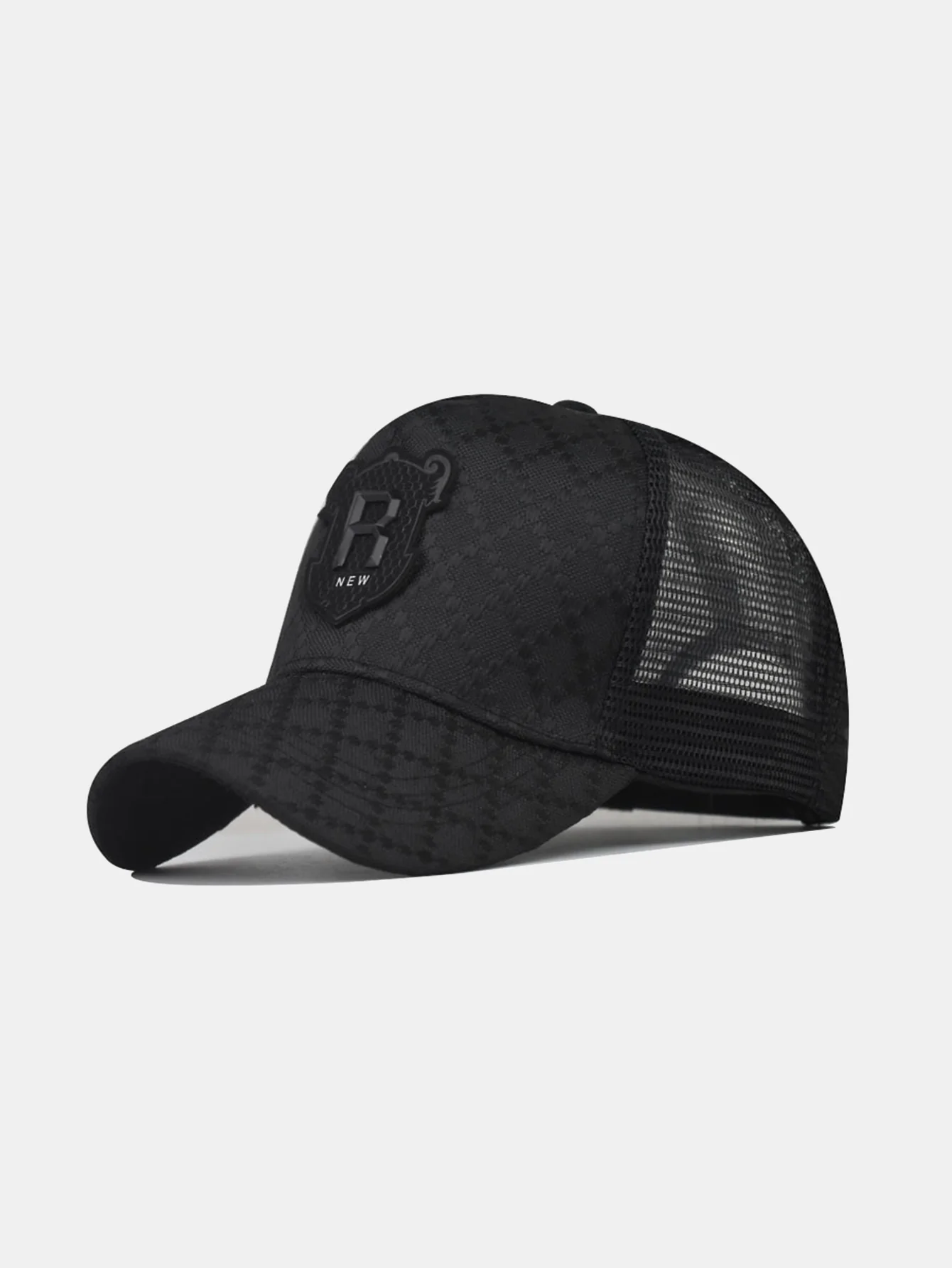 Mesh Breathable R Patch Trucker Cap