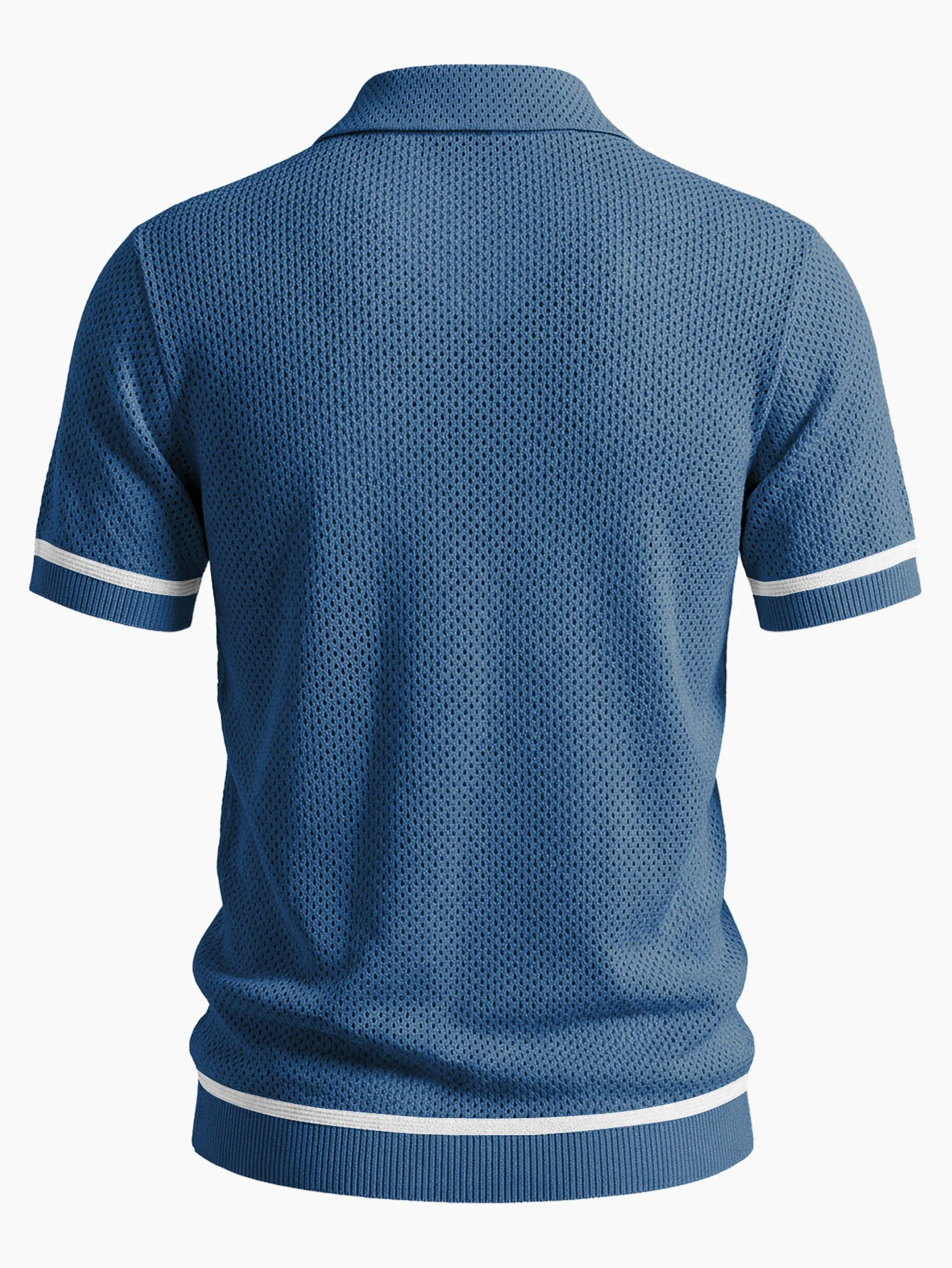 Contrast Trim Open Knit Shirt - Image 4
