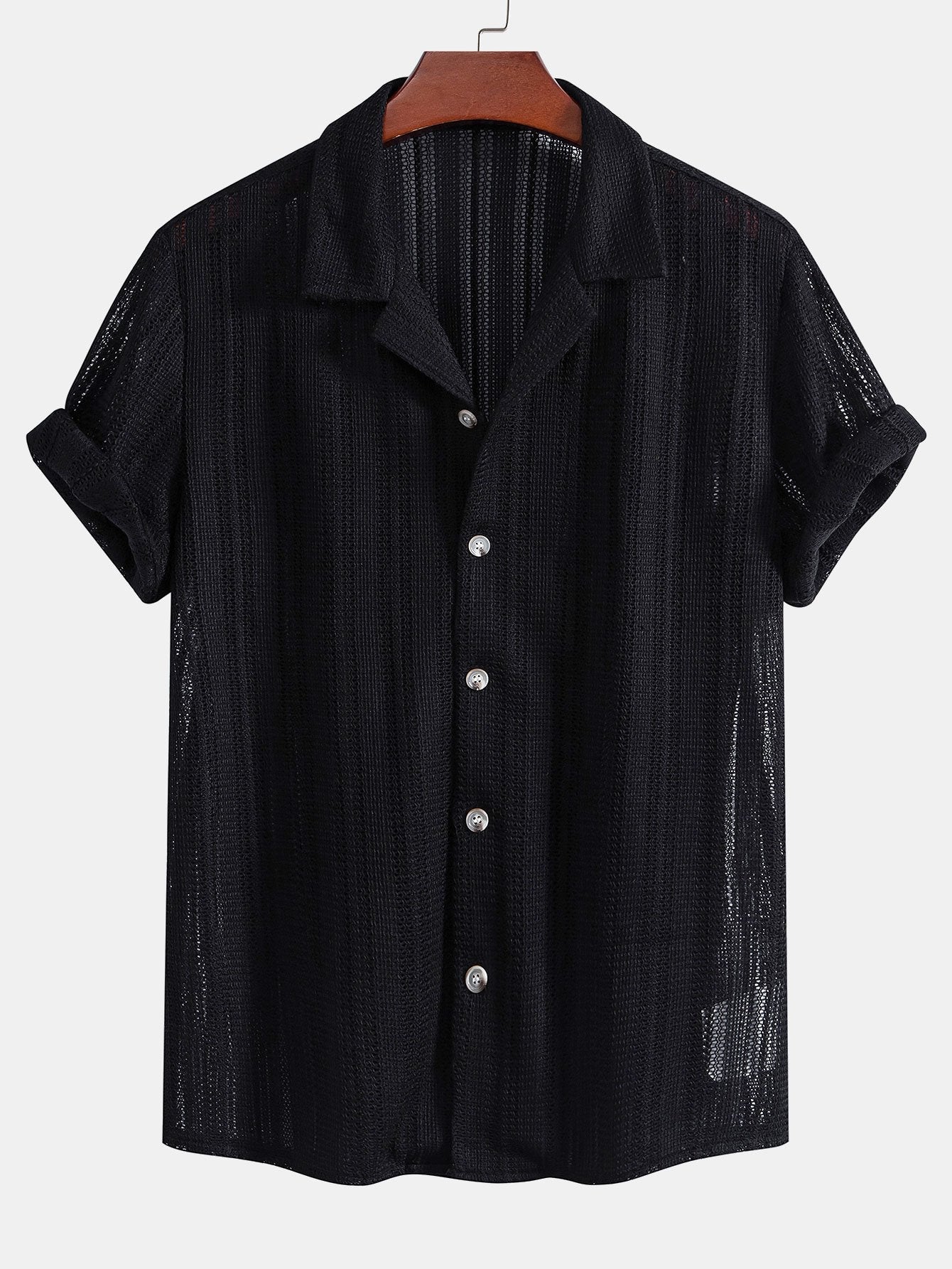 Texturierte kubanische Hemd & gerade Leinenhose - Image 7