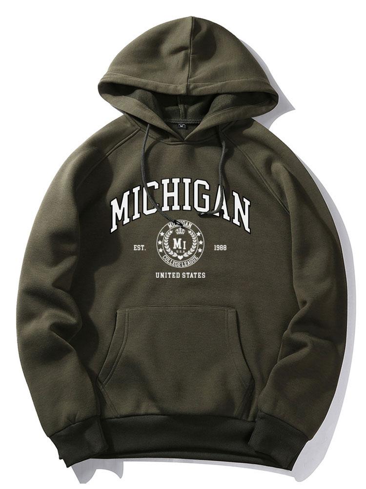 Michigan Varsity Print Hoodie - Image 10