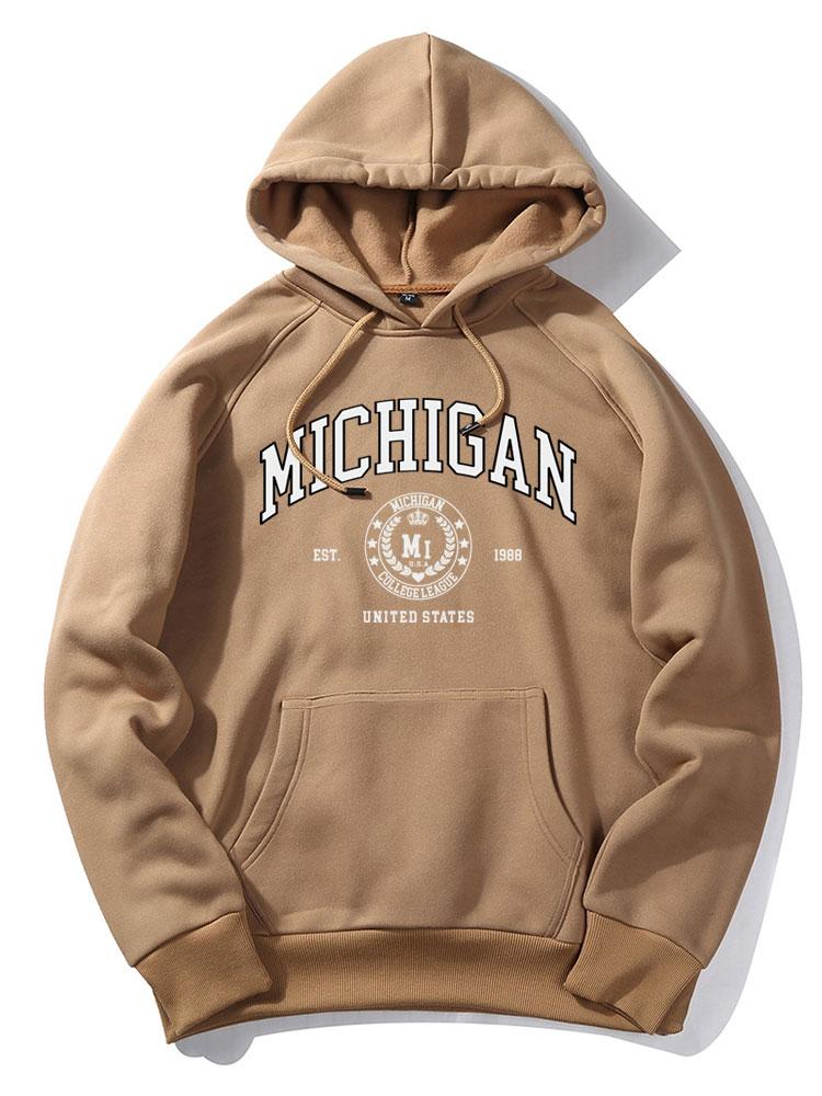 Michigan Varsity Print Hoodie - Image 3