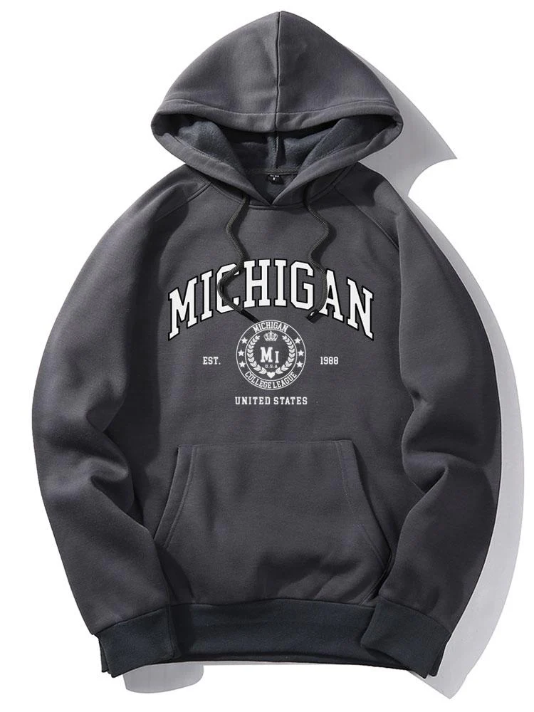 Michigan Varsity Print Hoodie - Image 5