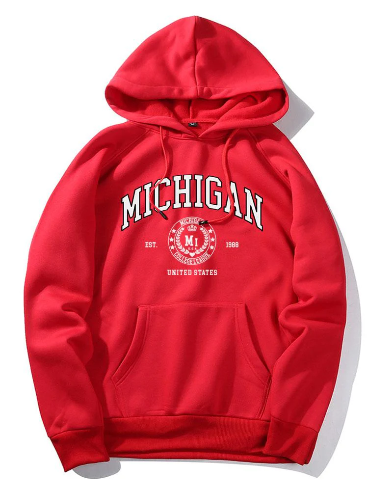 Michigan Varsity Print Hoodie - Image 7