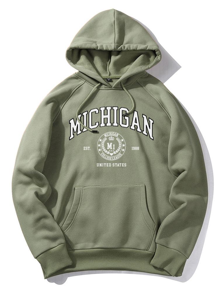 Michigan Varsity Print Hoodie - Image 8