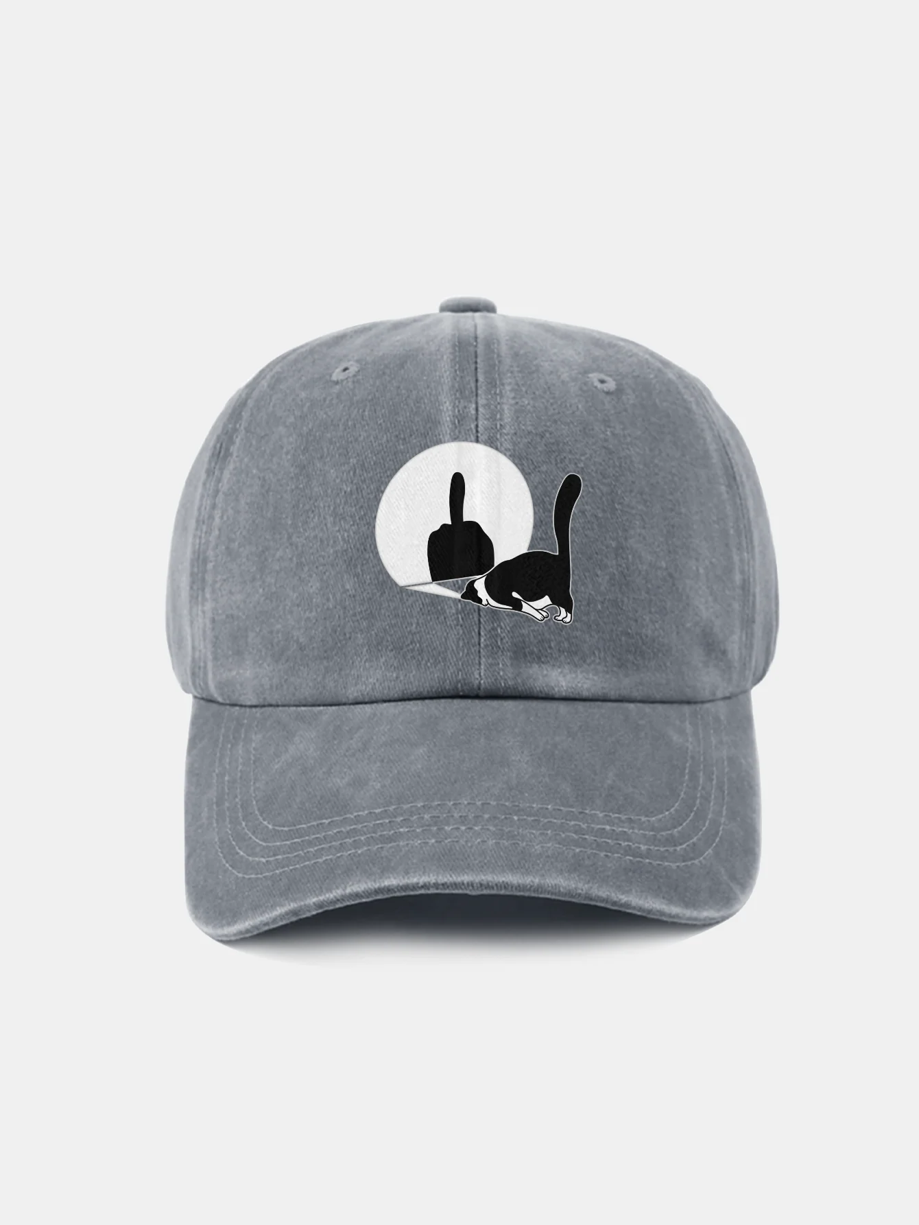 Middle Paw Katzenmotiv gewaschene Baseballkappe - Image 17