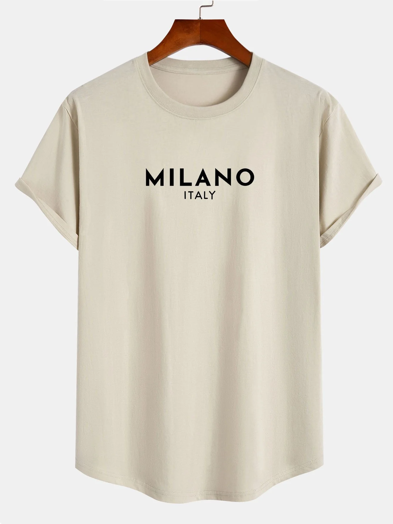 Milano Italien Druck Baumwolle Bogen Saum T-Shirt - Image 3