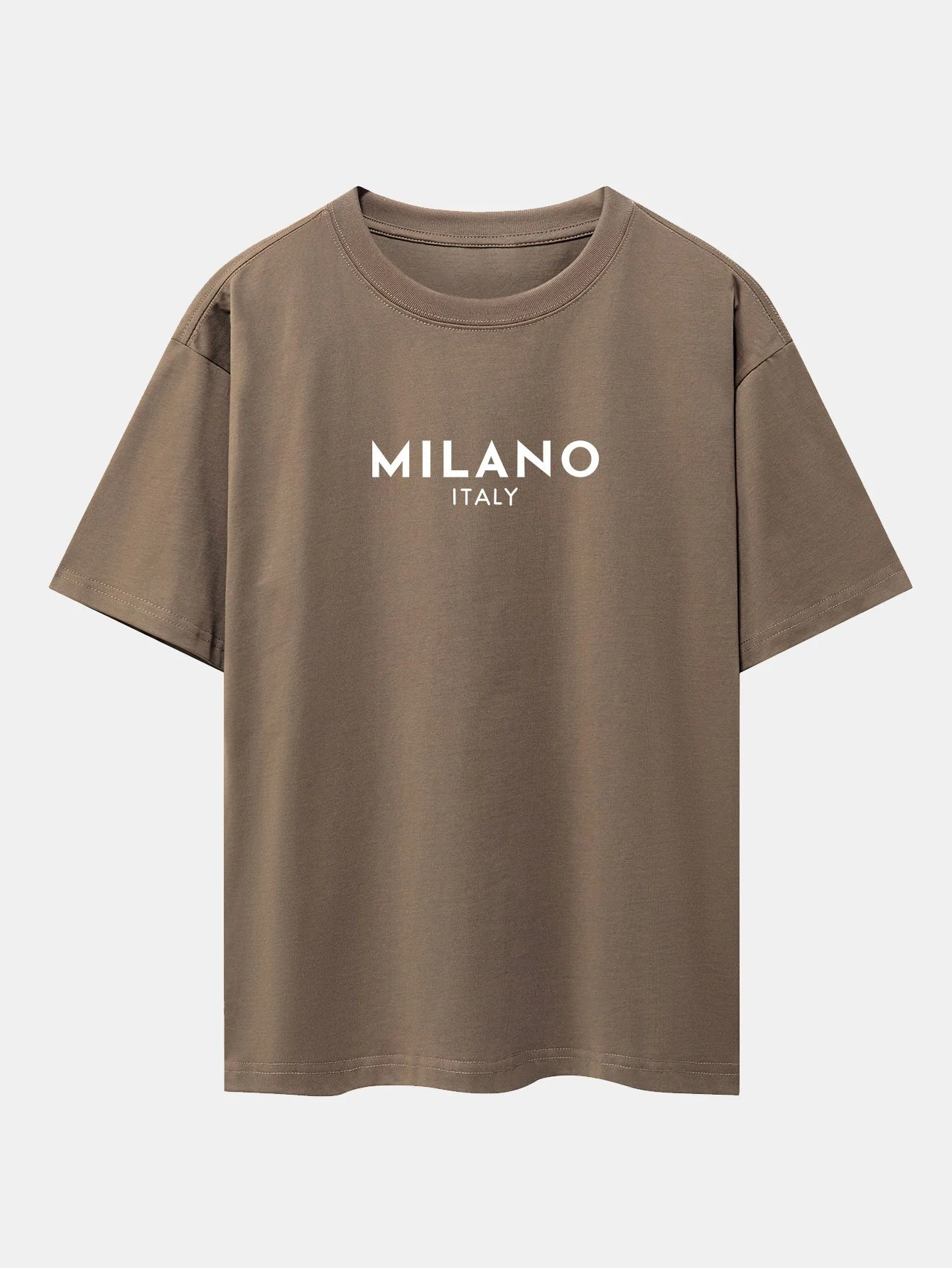 Milano Italien Druck Drop Shoulder Oversize T-Shirt - Image 11