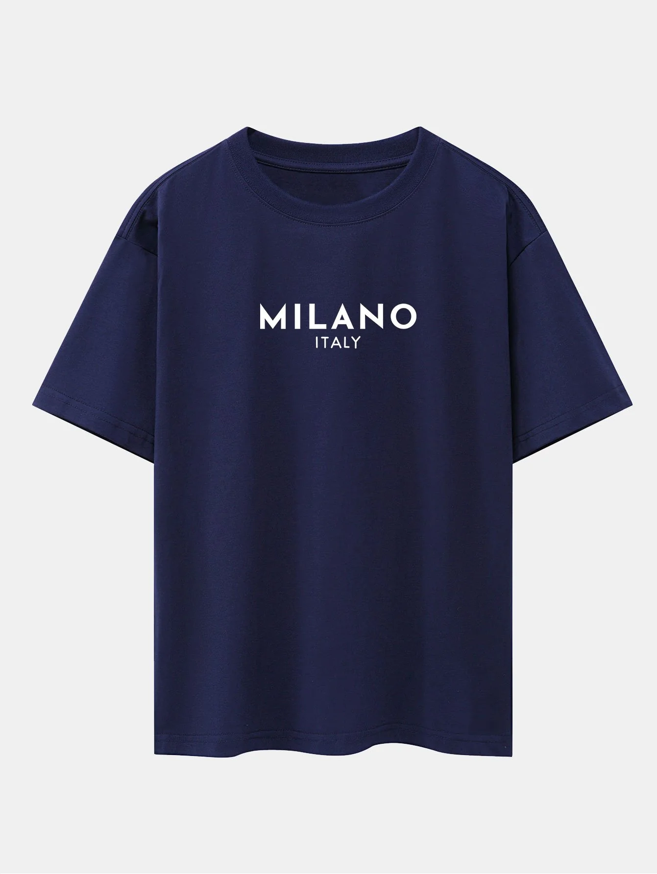 Milano Italien Druck Drop Shoulder Oversize T-Shirt - Image 14
